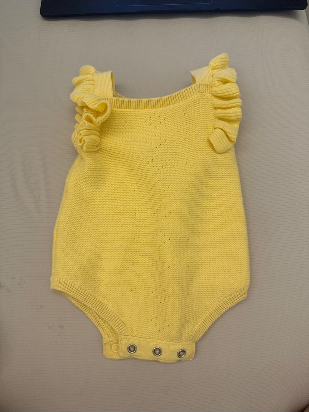 Janie and Jack Sunny Yellow Ruffle Knit One-Piece